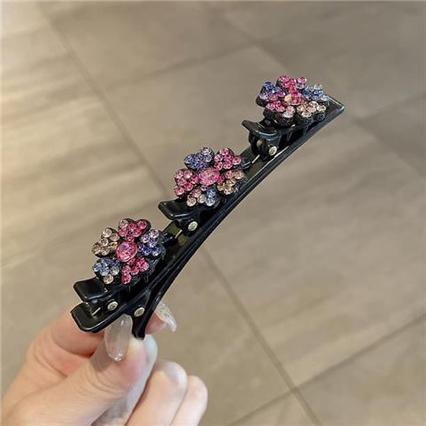 Pinzas para el cabello para mujeres, pinzas para peinar, pinzas para el cabello para niñas, horquillas con diamantes de imitación para el flequillo, horquillas para el cabello roto, artefactos para el