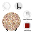 thumbnail image 4 of Easygdp Seashells Bone China Decorative Plate Ceramic Dinner Plates Art Crafts with Display Stand-10in, 4 of 6
