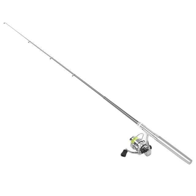 Portable Mini Pen Shape Fishing Rod Pole Pocket Retractable Fishing Rod With Reel Wheel