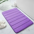 thumbnail image 2 of Memory Foam Bath Mat Rug, 24" x 16", Ultra Soft and Non-Slip Bathroom Rugs, Water Absorbent and Machine Washable Bath Rug for Bathroom, Shower, and Tub, Purple, 2 of 6