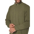 thumbnail image 3 of Buzo de fleece con cierre de un cuarto Wrangler Authentics, verde oliva, talle pequeño, 3 of 5