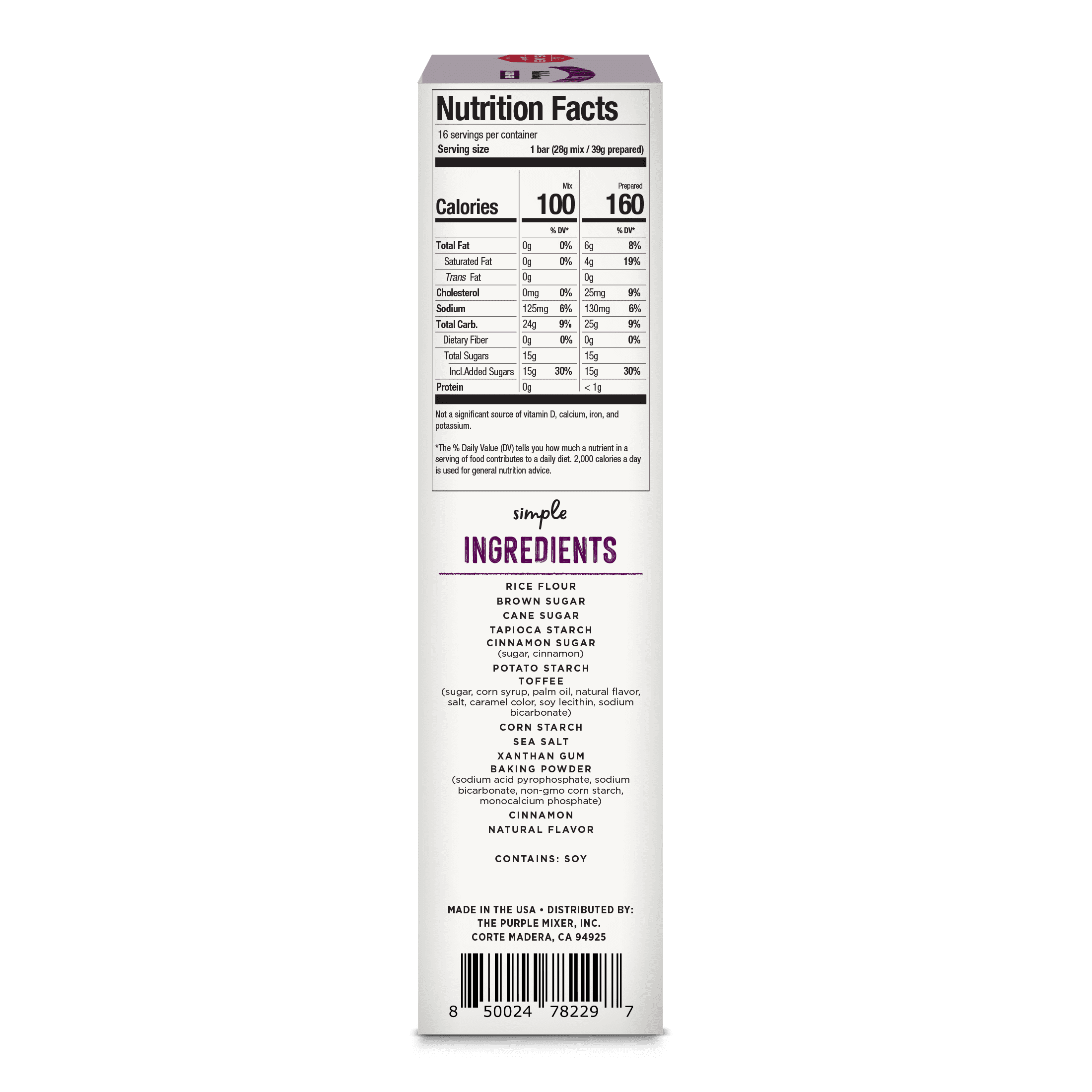(2 pack) Miss Jones Baking Co. Gluten-Free Snickerdoodle Toffee Blondie Bar Mix