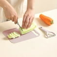 thumbnail image 4 of Portable Cutting Board Set with Fruit Knife and Peeler, Compact Kitchen Tool for Travel and Picnics, Food-Grade Plastic and Stainless Steel Construction,Ideal for Outdoor Use, 4 of 6