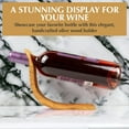 thumbnail image 5 of Balancing Olive Wood Wine Bottle Holder, Decorative Housewarming, Wedding Gift, 5 of 10
