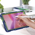 thumbnail image 2 of Hoibon Lenovo Tab One / K9 8.7 Inch 2025 Tablet Case Hybrid Soft Silicone Shell Built in Shoulder Strap Kickstand Drop-Proof Cover for Lenovo Tab One/K9 8.7" TB305XU/TB305FU - NavyGreen, 2 of 8