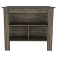 thumbnail image 2 of Knubmt Wood Kitchen Island with 3 Shelves, Island Table for Living Room, Dining Room, Kitchen, Dark Brown, 2 of 6