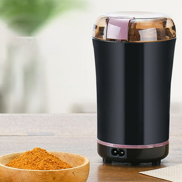 Molinillo de café eléctrico para frijoles, especias y más, cuchillas de acero inoxidable, cámara extraíble, rinde hasta 12 tazas, negro
