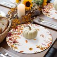 thumbnail image 6 of Autumn Sunflower Round Braided Placemats Set of 1, Rustic Cottagecore Floral Orange Leaf Vine Heat Insulation Place Mats Washable Non-Slip Table Mats for Kitchen Dining Party, 13 Inches, 6 of 9