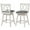 2 PCS White, variant on Giantex Round Swivel Low Back Pedestal Bar Stool, Antique White/Black (Set of 4)
