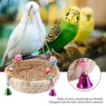 thumbnail image 4 of Jaula para Pájaros Multiusos Para Nido de Pájaros, Columpio para Pájaros Colgante de Paja, Cesta Con Campana, Adecuada para Loros, Cacatúas, Periquitos, Gery Africano, 4 of 7
