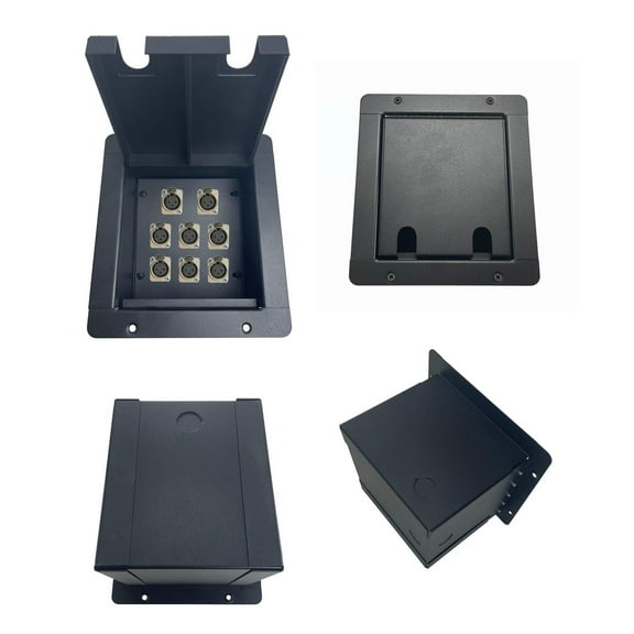 PROCRAFT FPML-8X-BK - Recessed Stage Pocket / Floor Box 8 CH's - customizable