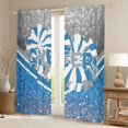 thumbnail image 2 of jejeloiu Gymnastic Sports Black Out Curtains,Chic Glitter Print Curtains Pack of 2 (42x63 Each),Blue White Bedroom Curtains For Girls Kids,Ultra Soft Home Decor, 2 of 6