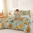thumbnail image 4 of Catabedysis Watercolor Camping 7 Pieces Full Size Bedding Sets,Cartoon Cute Bear Print Full Size Bed in a Bag For Boys,Multicolor,Light Gray Reversible, 4 of 7