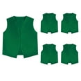 thumbnail image 1 of TOPTIE Kid Volunteer No-Button Child Vest Waistcoat Party Vests 5 Packs-Green-M, 1 of 5
