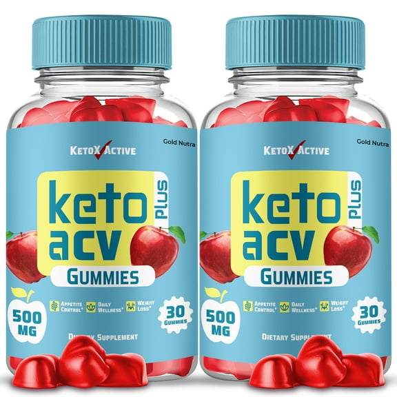 (2 Pack) Keto X Active ACV Gummies, Official Keto X Active for Men and Women Apple Cider Vinegar, 2 Month Supply