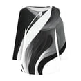thumbnail image 6 of gakvbuo 3/4 Sleeve tops for Women Keyhole Neck summer Tunic tops Solid Color Round Neck Loose T-shirt, 6 of 6