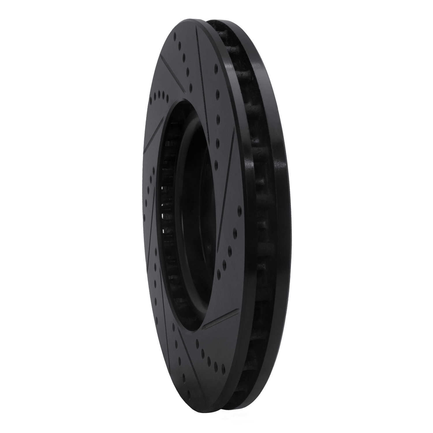 Dynamic Friction Company 633-72035L DFC Brake Rotor - Drilled And Slotted - Black
