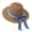 A-Khaki, variant on Womens Straw Sun Hat UV Protection Floppy Wide Brim Summer Beach Cap Floral Ribbon Lace Edge Detailing