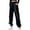 Black, variant on AWZXDE Women's Jogger Cargo Pants with Chain Detail Elastic Waist Large Pockets Slim Fit Ankle Pants Casual Army Green,S