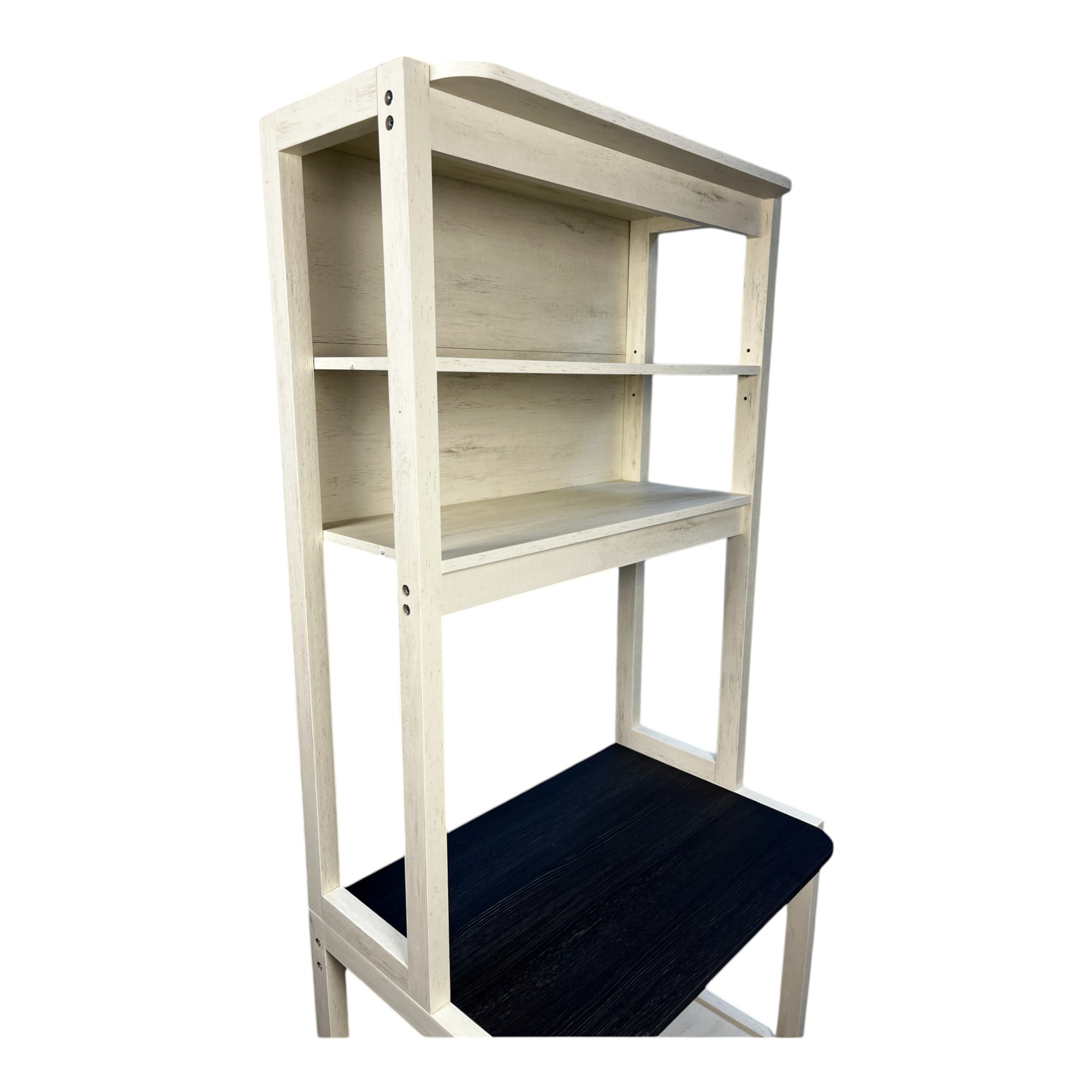 5-Tier Bakers Rack, Kitchen Storage Shelf and Microwave Stand with Coffee Bar, Particle Board Organizer for Pantry, 23.62 Inch, White and Black