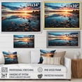 thumbnail image 4 of Designart "Delaware Coastal horizon II" Landscapes Floater Framed Wall Art Living Room, 4 of 7