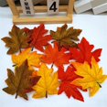 thumbnail image 4 of 10Pieces Colorful Plastic Maple Leaf With Natural Look For DIY Art Projects And Festival Decorations Multicolor, 4 of 5