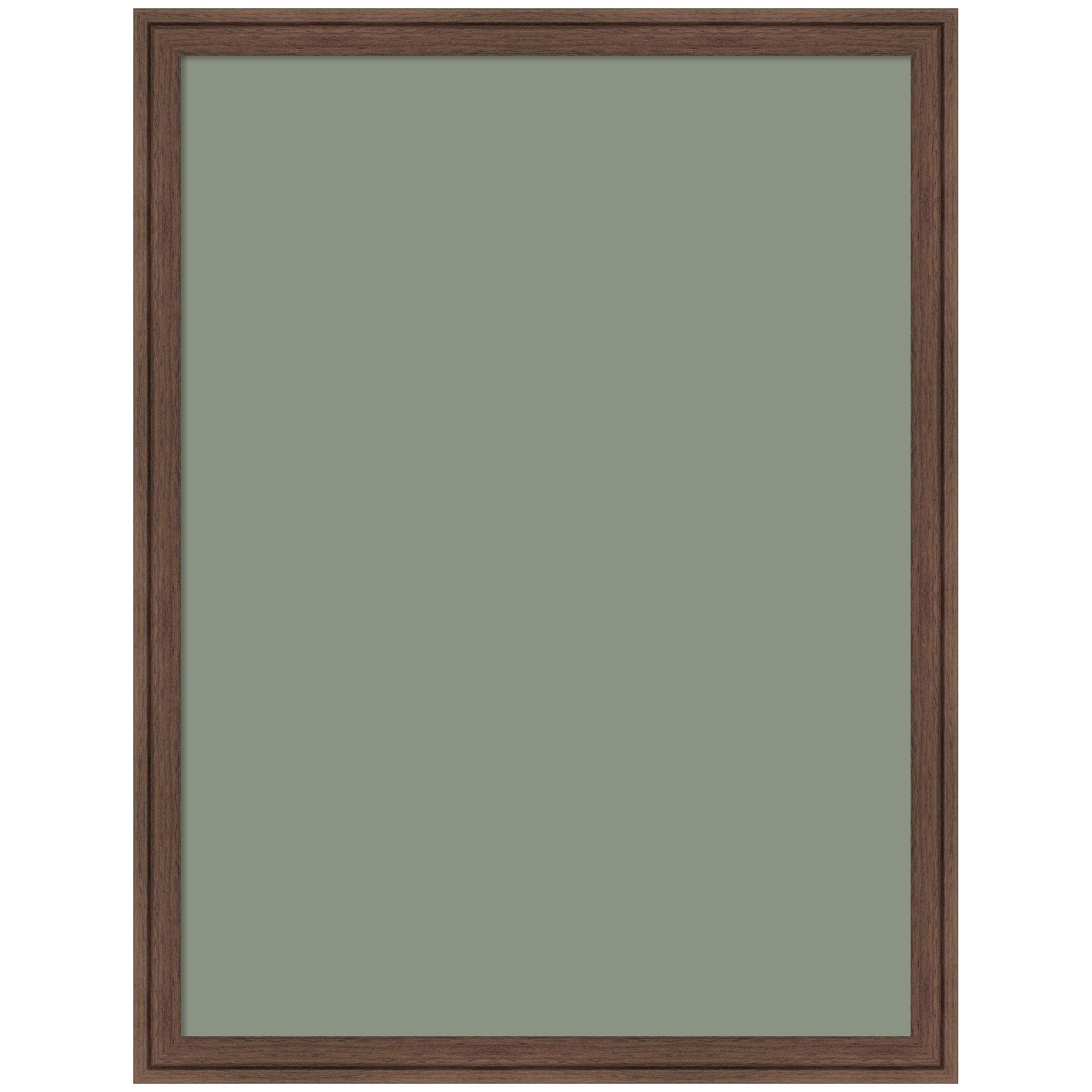 Kate and Laurel Framed Fabric Pinboard 20 x 26,  Printed Linen Classic Bulletin Board for Use as a Vision Board or Wall Organization, Florence Medium Brown Frame