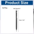thumbnail image 2 of Uxcell Slim Metallic Ballpoint Pen, Black Ink 1mm Medium Point Pen Retractable Lightweight Smooth Writing Pens with Metal Clips for Business Office Wedding Guest Book Black, 2 of 6