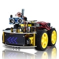 thumbnail image 1 of KEYESTUDIO Robot de Voiture Intelligent, Kit de Démarrage DIY Programmable 4wd pour Arduino pour Uno R3, Kit de Programmation Électronique/projet Éducatif/scientifique pour Adolescents Adultes, 15+, 1 of 9