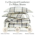 thumbnail image 2 of Southshore Fine Living, Inc. 2-Piece Twin Size Comforter Set, Down Alternative Comforter, Brushed Microfiber Fabric, Lightweight Coverlet Matching Room Décor, XL/Twin Bedding Sets, Tofu Cream Plaid, 2 of 9