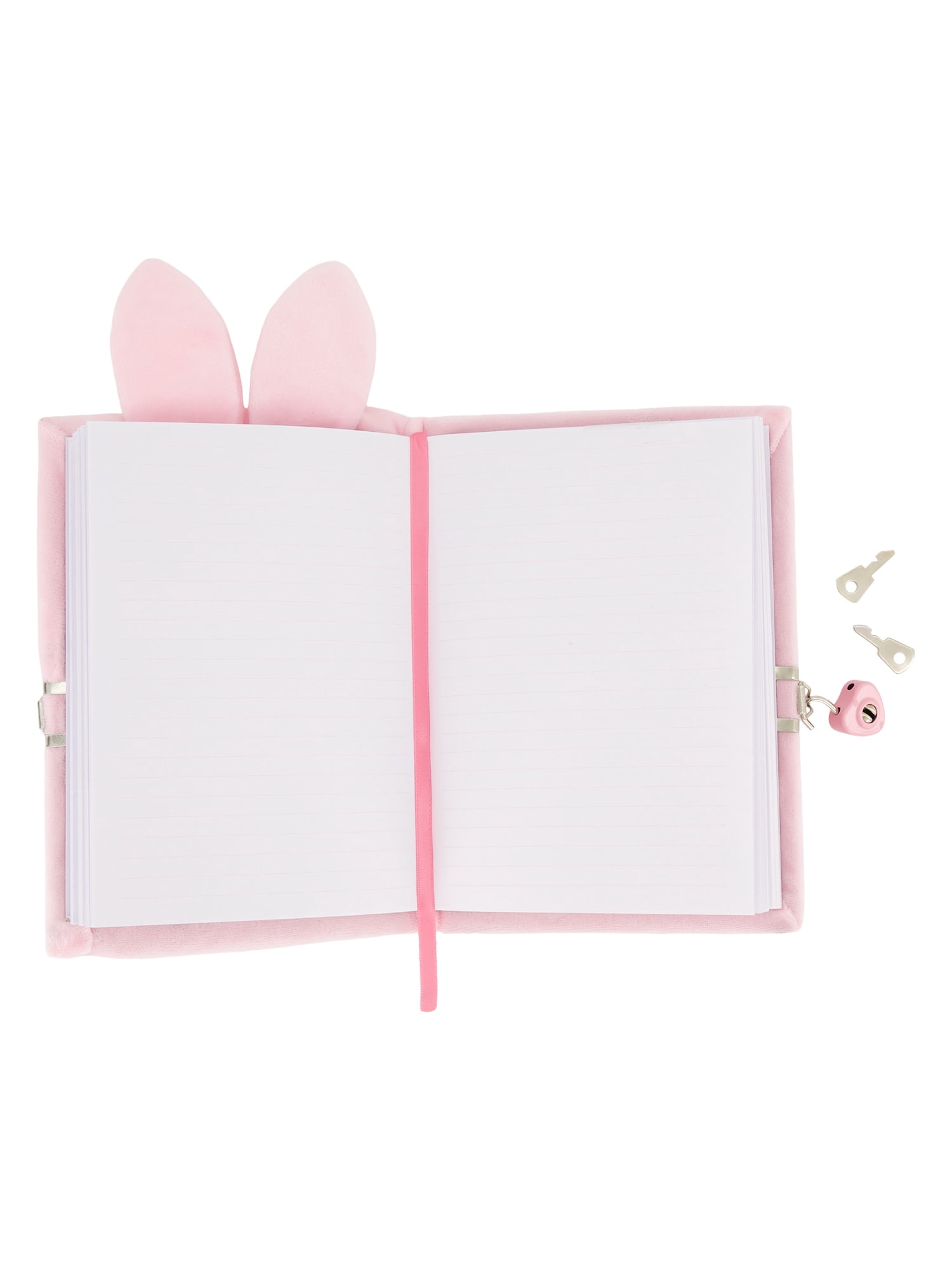 Claire's Children's Pink Bear Dressed up as a Bunny Diary - Lock and Key, 100 Pages