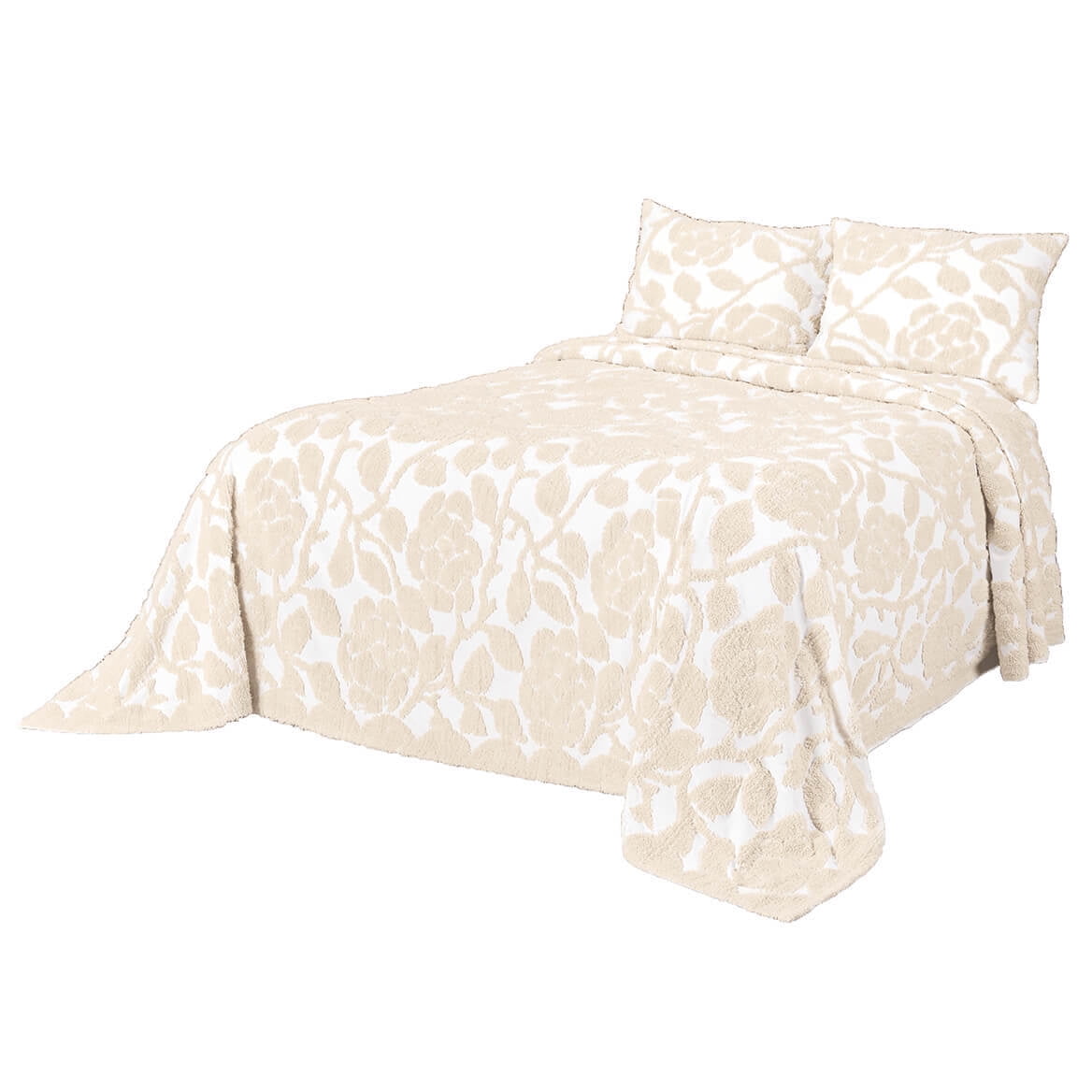 Grace Chenille Bedspread by OakRidge-Queen Ivory - Walmart.com