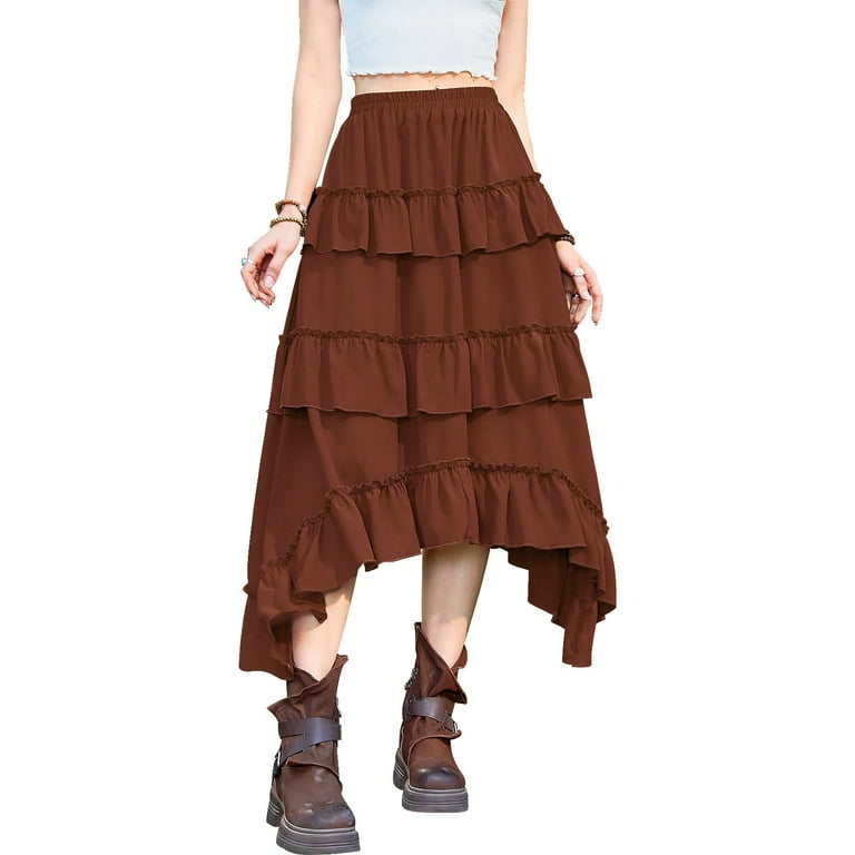 Siaonvr Halloween Costumes Woman And Man 2024 2024 Court Style Retro Midi Skirt Roman Skirt Walmart