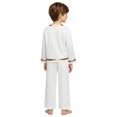 thumbnail image 3 of Aislor Boys Praise Dance Outfits Liturgical Worship Pullover Top with Wide Leg Pants Bottom for Themed Party White 12, 3 of 7