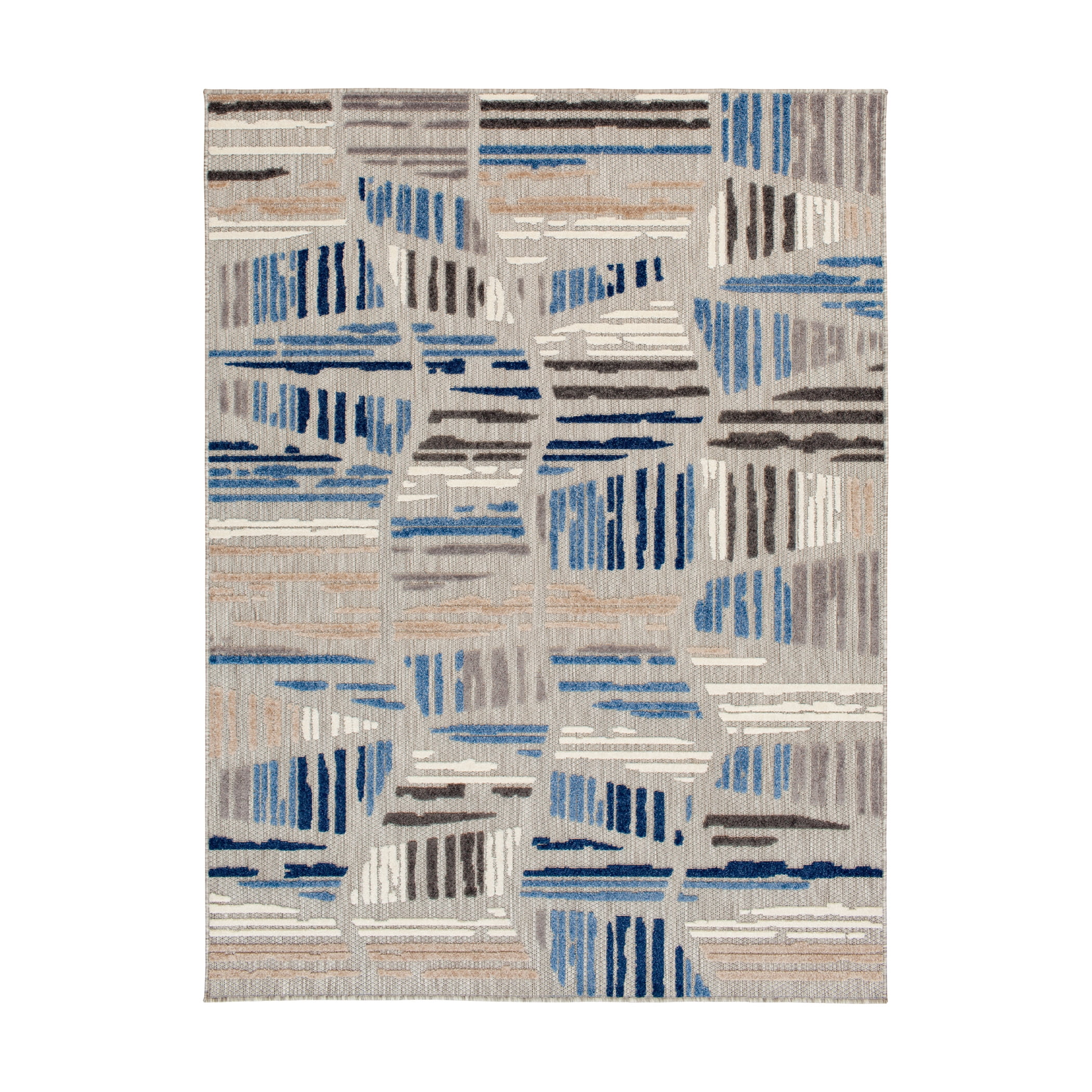 Loomaknoti Fontana Hadrian 9' x 12' Geometric Indoor/Outdoor Area Rug , Gray/Blue