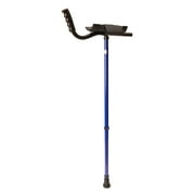 Platform Crutch, 1 Crutch Adult Size, Velcro Sleeve, Form-fitted Rubber Handle, Blue