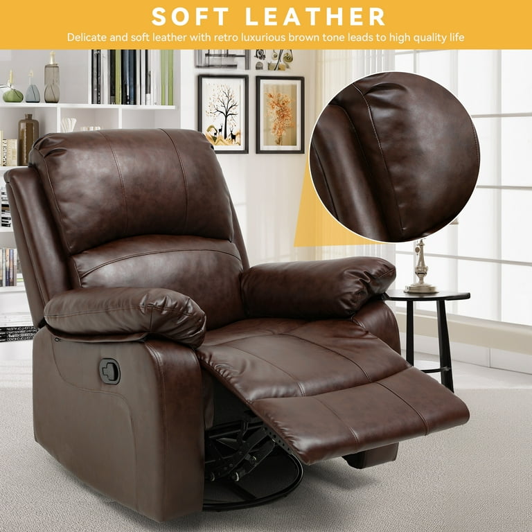 Tan leather rocker recliner sale