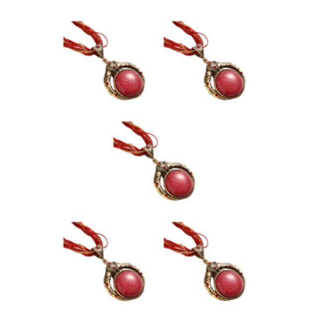Destyer Collier Style Bohème pour Femmes – Pendentif Unique Fait Main N001-Rouge 5Ensemble