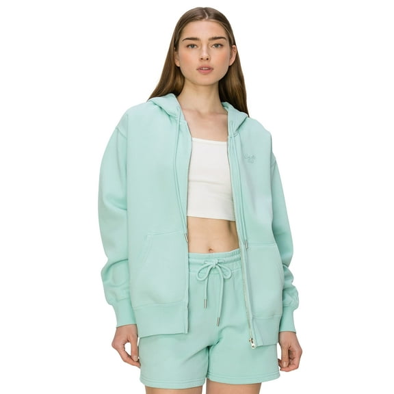 Cali1850 Women's Premium Cloud Fleece Zip-up Hoodie Long Sleeve Full Zip Hooded Jacket Casual Soft Cozy Top