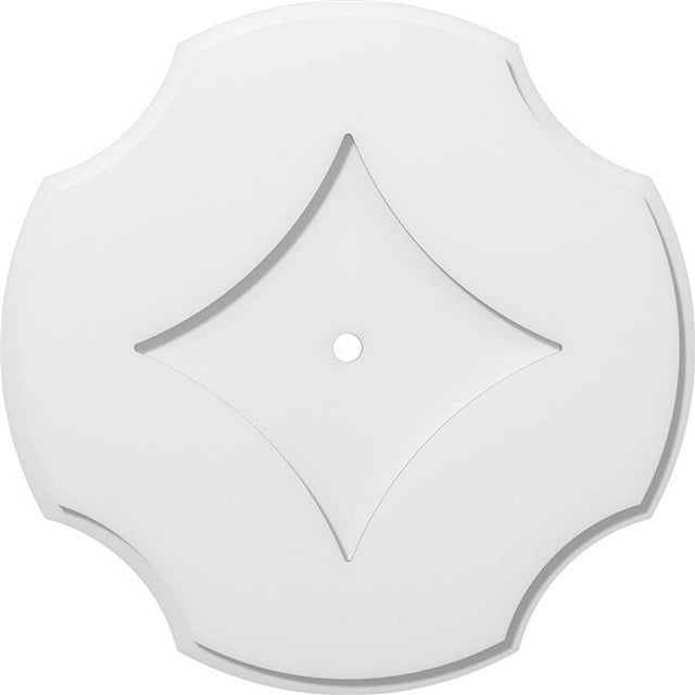 Ekena Millwork CMP24PL-01000 24 in. OD x 1 in. ID Square Percival Architectural Grade PVC Contemporary Ceiling Medallion