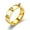 Gold, variant on Unisex Finger Delicate Jewelry Titanium Steel Ring Metal Trendy Women Men Ring -Black-9
