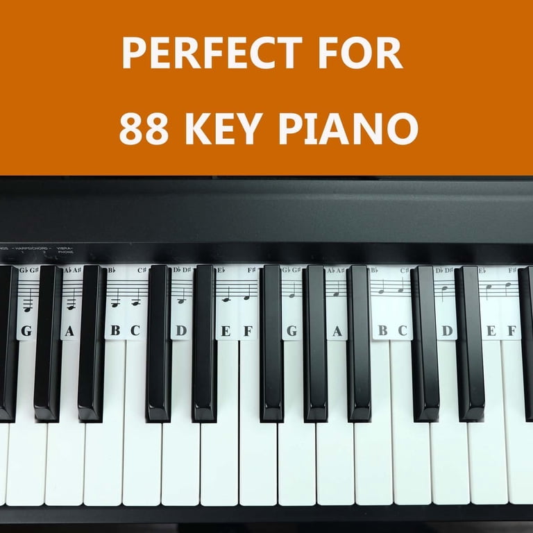 E Piano Removabl Keyboard Note Labels Silicon Notes Guide For Beginner ...