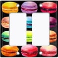 thumbnail image 6 of Metal Light Switch Plate Cover Colorful Macarons French Desserts CAK018, 6 of 13