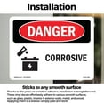 thumbnail image 3 of Corrosive OSHA Danger Vinyl Decal Label 18 Inch x 12 Inch - 10 Pack, 3 of 6