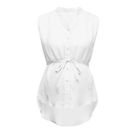 

HGWXX7 Maternity Clothing Women Pregnant Maternity Nursing Solid Breastfeeding Summer Striped Blouse Cloth