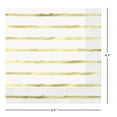 thumbnail image 2 of 6.5" x 6.5" Disposable Gold Foil Stripe Paper Napkins, 16 Count, by Way To Celebrate, 2 of 3