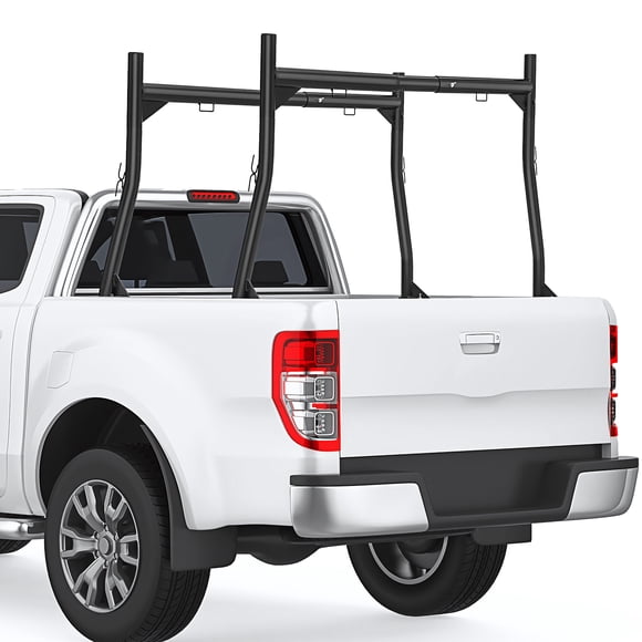 BeesClover Truck Ladder Racks, Extendable Pick-Up Ladder Rack fit Most Truck Bed Ranging from 46"/117cm to 71"/180cm Wide, 360kg Capacity Steel Truck Bed Rack for Kayak, Surfboard, Lumber, Ladder