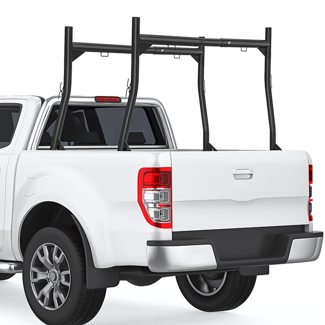 QinaQin Retractable Truck Ladder Rack, Heavy Duty Pickup Bed Rack for Kayaks, Surfboards, tim-ber and Ladders