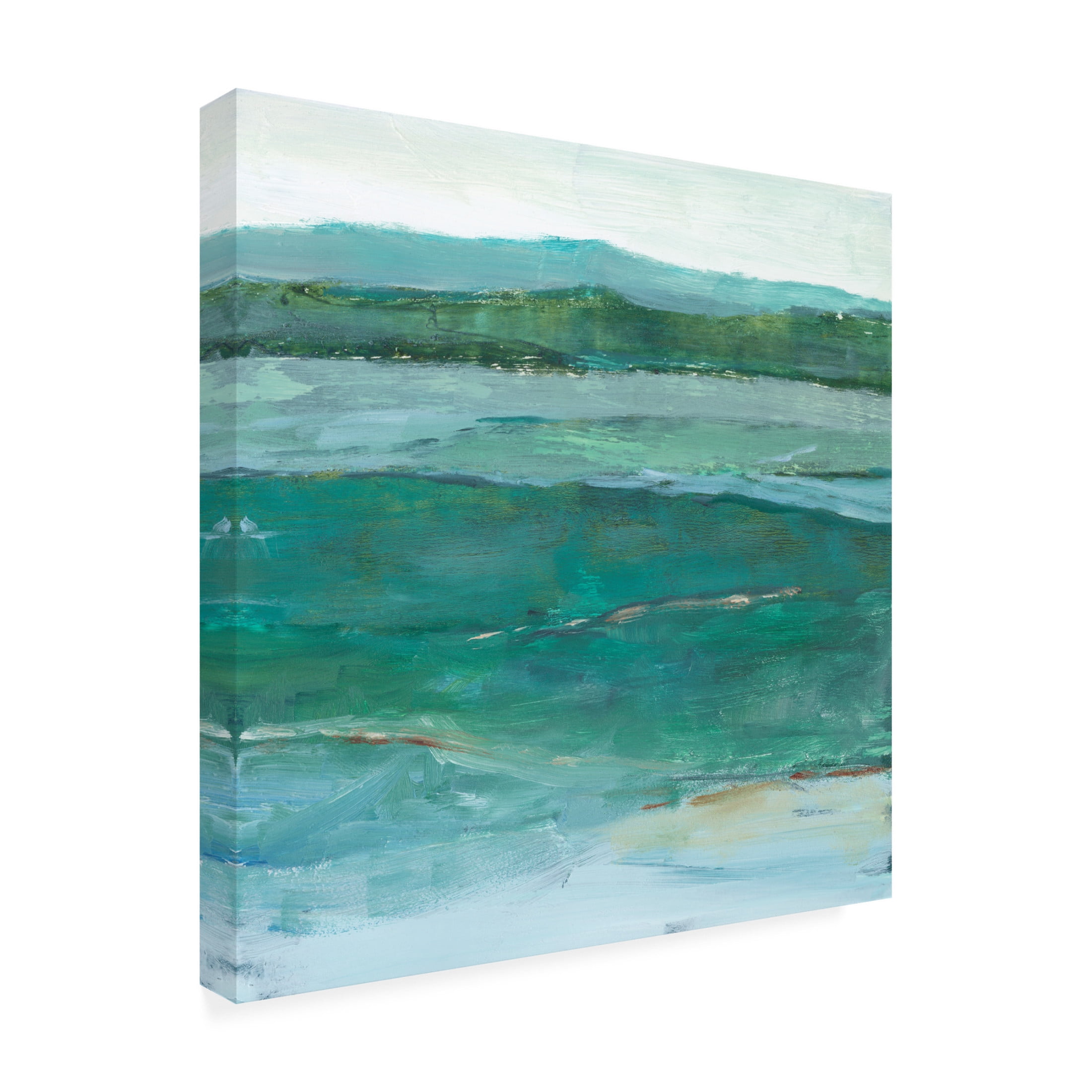 Canvas Wall Art - Ethan Harper 'Layered Fields I' Wall Art for Living Room, Bedroom, or Office Décor by Trademark Fine Art - 35 x 35 Inches
