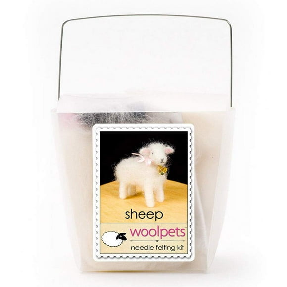 WoolPets Sheep Wool Needle Felting Craft Kit Made in The USA.